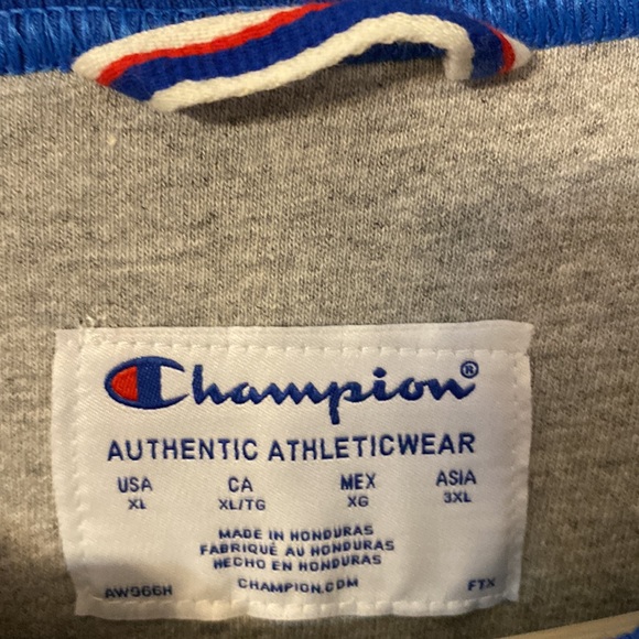 Champion Men’s Blue Fleece Sweatshirt - XL - Picture 4 of 8
